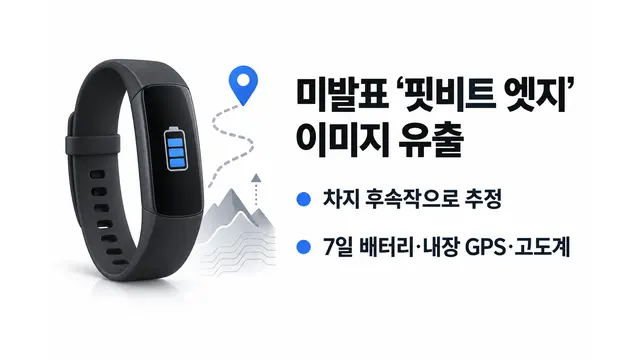 구글 미발표 ‘핏비트 엣지’ 이미지 유출 — 기사 주제를 표현한 AI 생성 개념 삽화