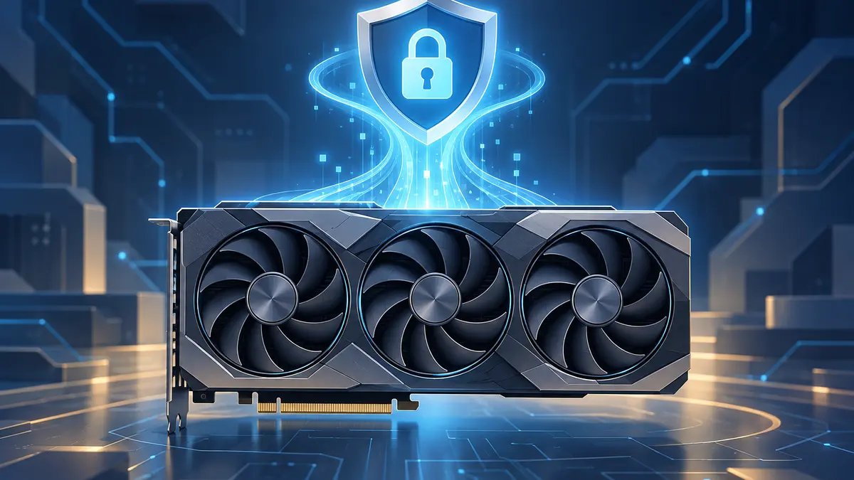 사파이어, RX 7000 vBIOS 보안 업데이트 — 기사 주제를 표현한 AI 생성 개념 삽화